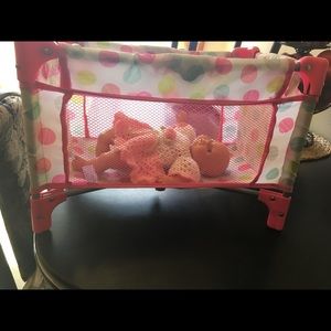 Baby doll and crib